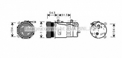 AVA QUALITY COOLING vwk280 -  Компрессор, кондиционер